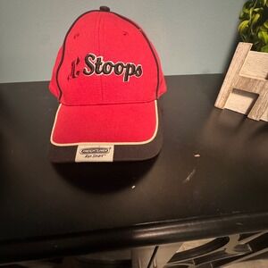 L‎ Stoops Freightliner Hat Run Smart Burgundy Black White Trim Baseball Cap